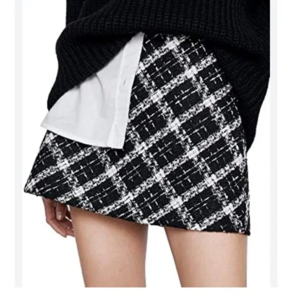 Zara Black & White Skirt